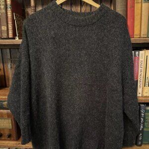 JENNI KAYNE XL Baby Alpaca Cocoon Oversized Gray Sweater